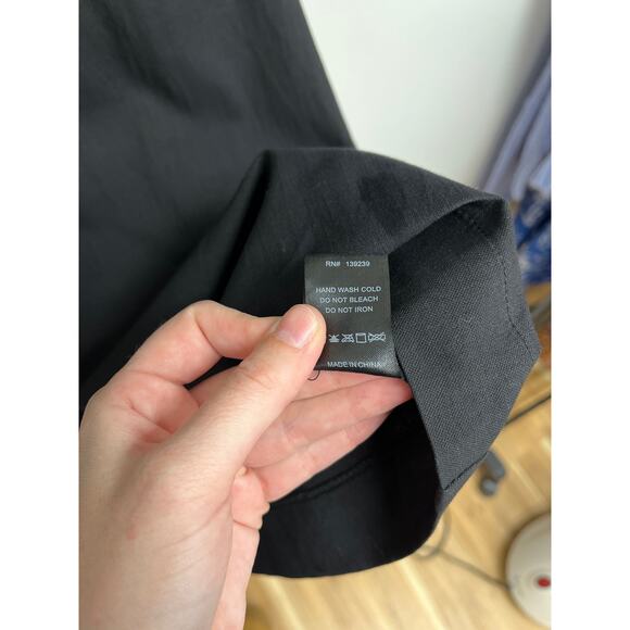 Pomander Place Tuckernuck Black Finley Flutter Sleeve A-Line Pleat Mini Dress L - Picture 12 of 14